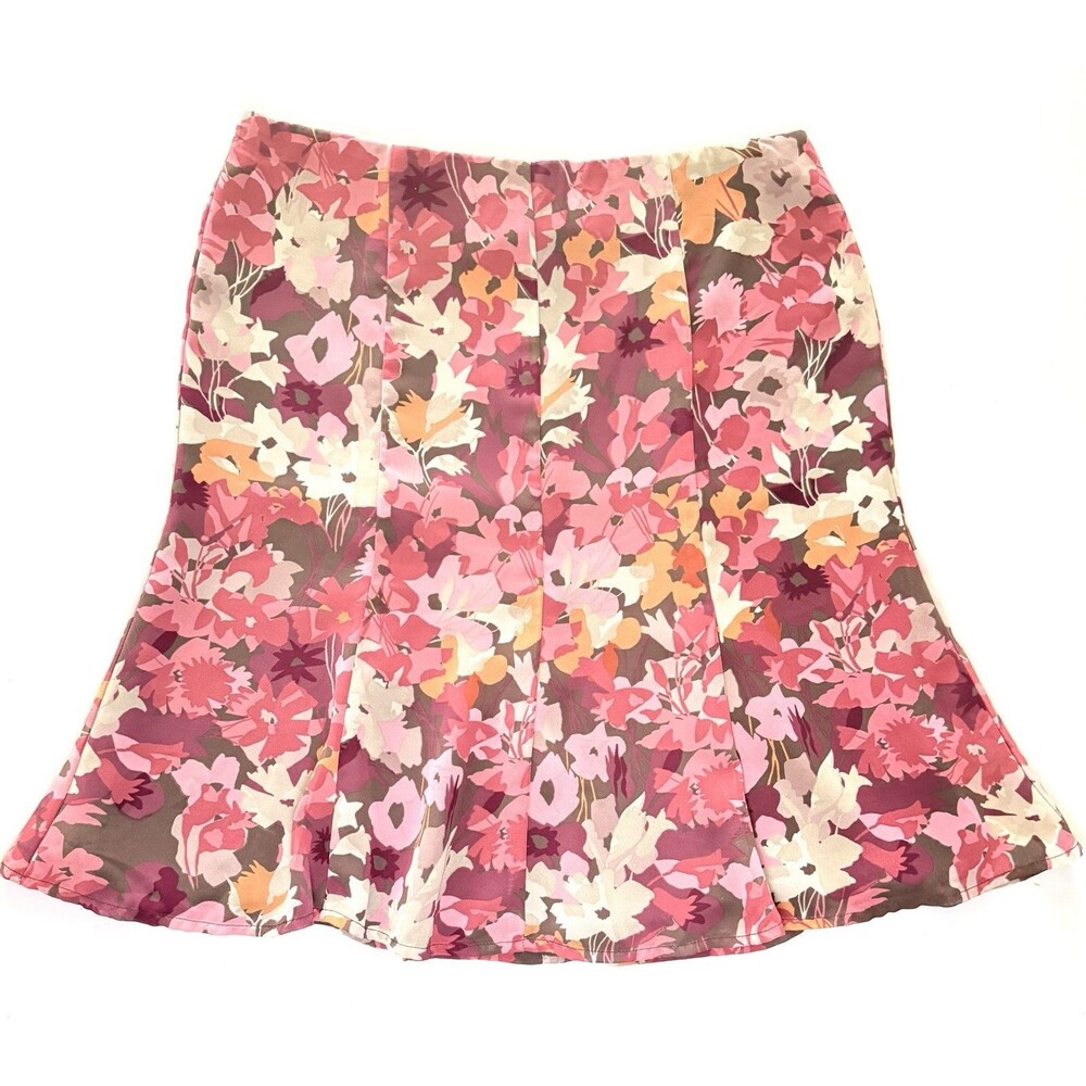 Vintage 2004 Floral A-line Mini Skirt Sz XS/S Chiffon Flounce Boho Y2K